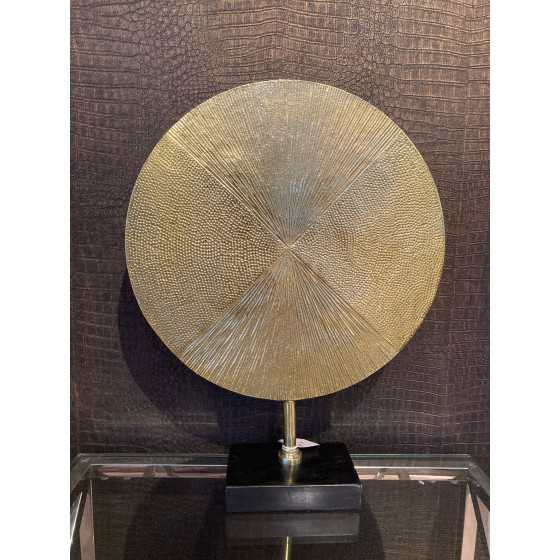Ornament Disk Aluminium gold 35x10x45cm UITVERKOCHT