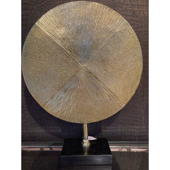 Ornament Disk Aluminium gold 35x10x45cm