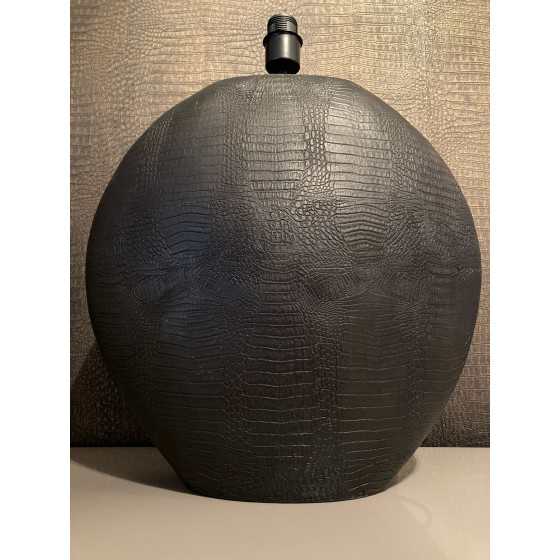 Tafellamp Skeld croco mat zwart 58x47cm