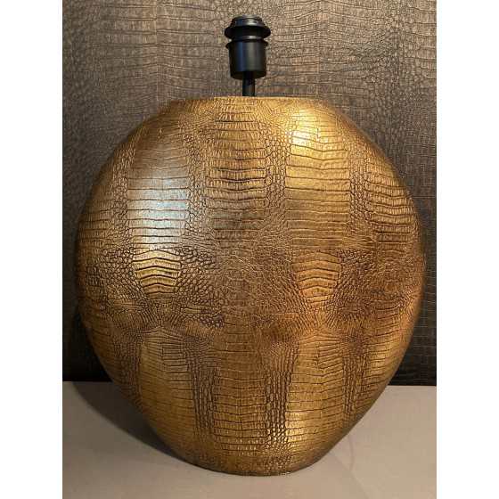 Tafellamp Skeld croco mat goud 58x47cm