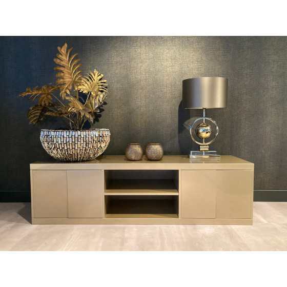 Hoogglans tv meubel metallic brons 180x50