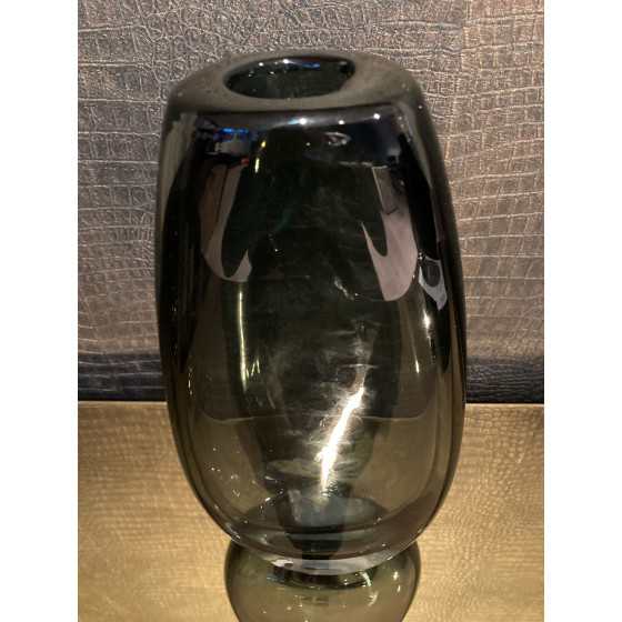 Luxe hoge vaas  Calla van grey glas 24x14x6cm