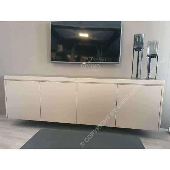 PUUUR Hangend TV meubel mat metallic taupe 200cm