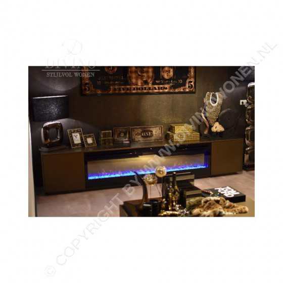 PUUUR tv meubel Johnson | Mat metallic Merlyn Brown | 300x50cm
