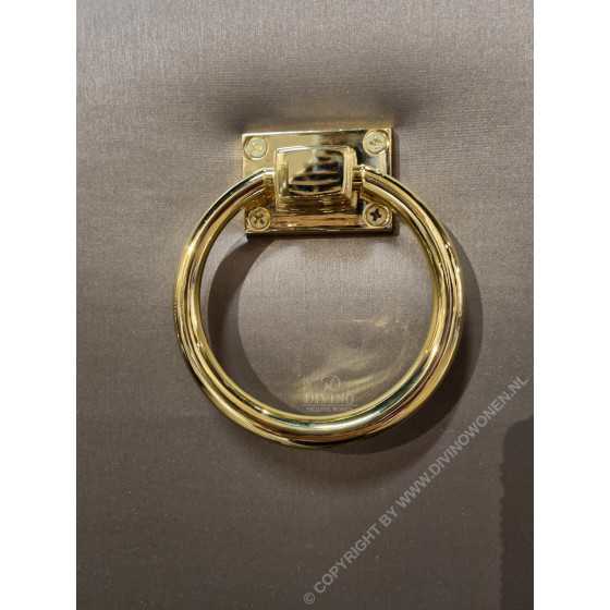Barkruk Luxury met gouden ring | Brons met zwarte poten Uitverkocht