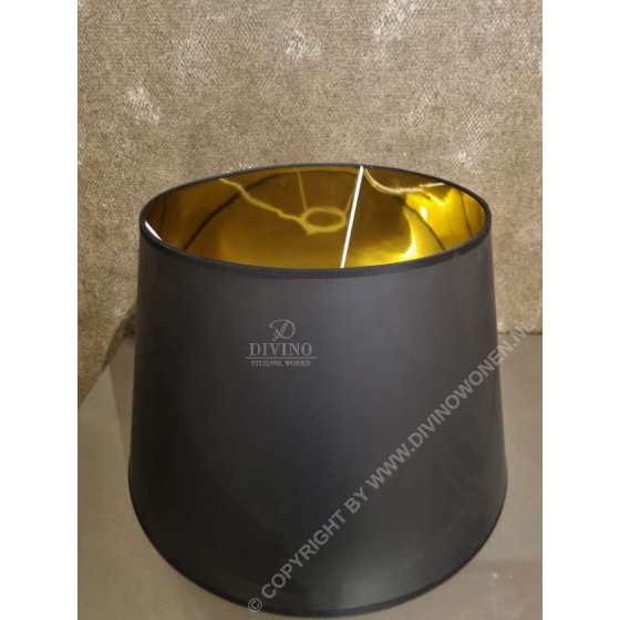 Zwarte lampenkap met gouden binnenkant 45x30cm