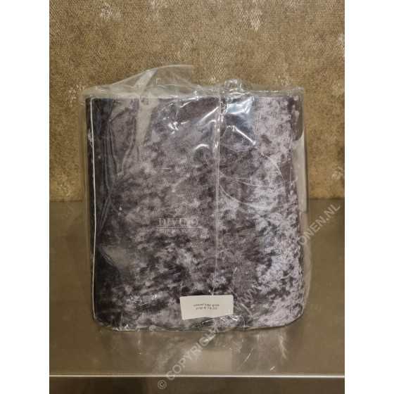 Velvet kap grijs rechthoekig 40x25cm Uitverkocht