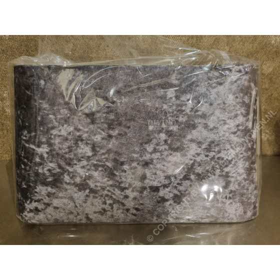 Velvet kap grijs rechthoekig 40x25cm