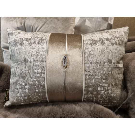Luxe handgemaakte Brons kussens | Luxury kussen met agaat jou interieur