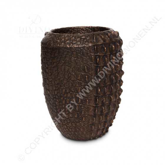 Pot & Vaas Croco Pot Brons D47cm H56cm