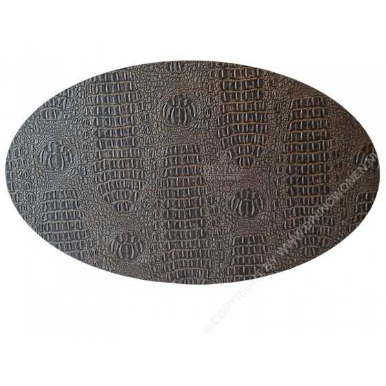 Dienblad Croco Leer Ovaal brons 70x40cm
