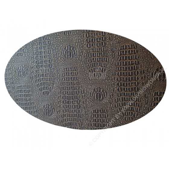 Dienblad Croco Leer Ovaal brons 50x30cm