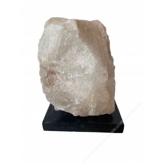 Bergkristal op Zwart Marmeren Voet 13,5x10cm