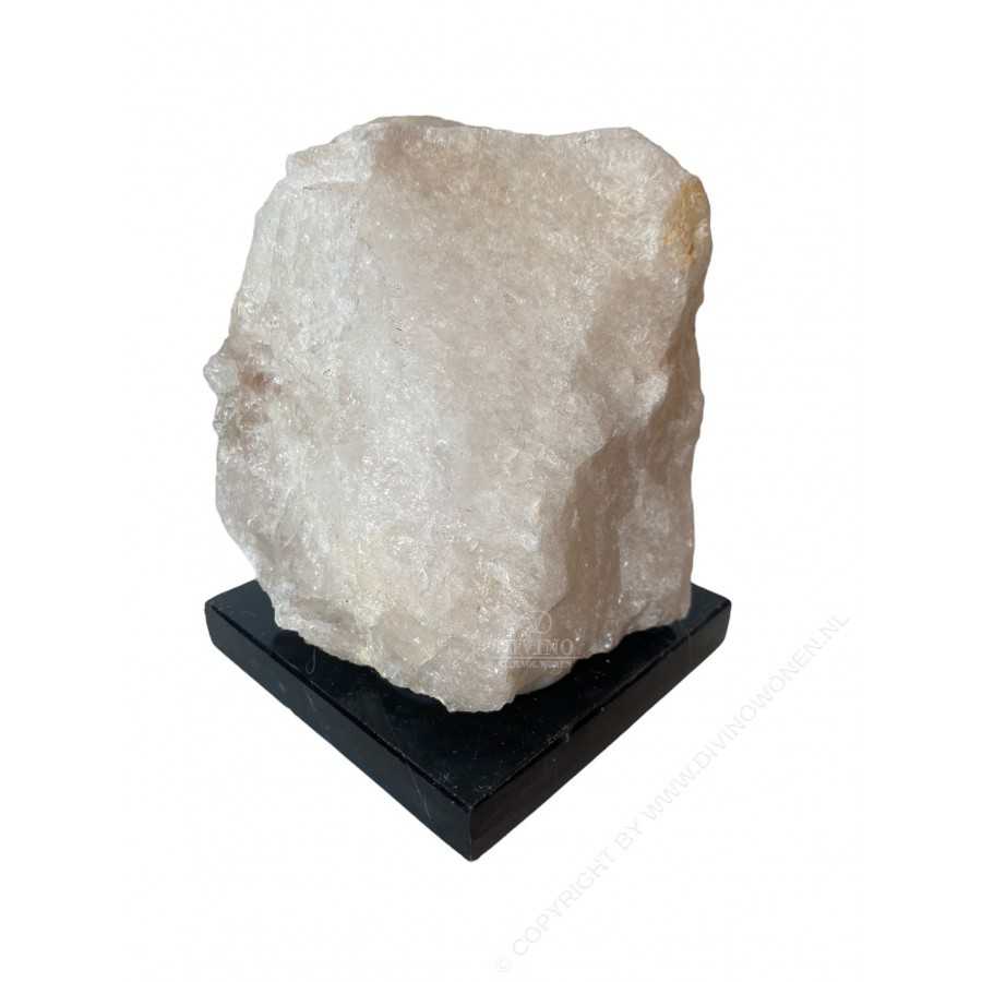 Bergkristal op Zwart Marmeren Voet 13,5x10cm