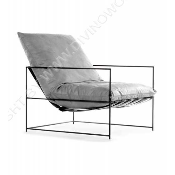 Elton Industriële fauteuil | Metalen frame met kunstleder kussen | Verschillende kleuren