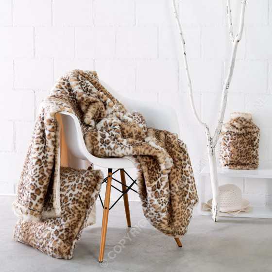 Winter Home Snow Leopard Imitatie Bont Kussen 45x45cm