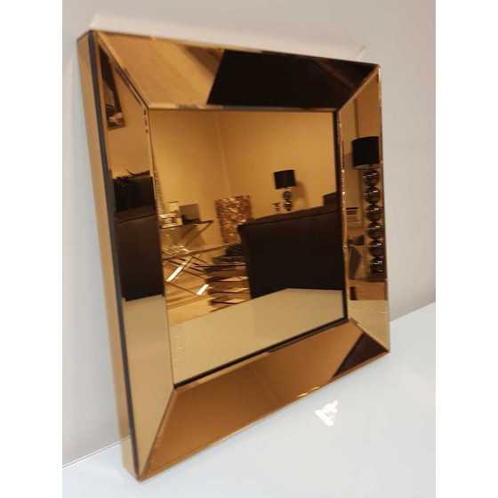 Spiegel met Spiegellijst Brons 40x40cm | Metropolitan Luxury Stijl | Spiegel Zijkant UITVERKOCHT