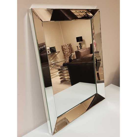 UITVERKOCHT! Spiegel met Spiegellijst Zilver 80x60cm | Metropolitan Luxury Stijl | Spiegel Zijkant