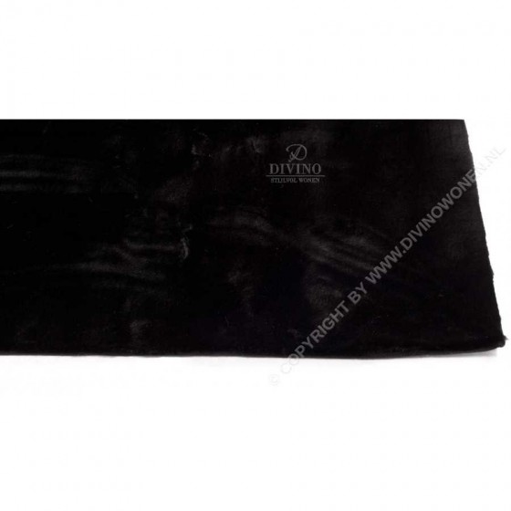 Vloerkleed plush zwart 200x290 cm (1x op voorraad)