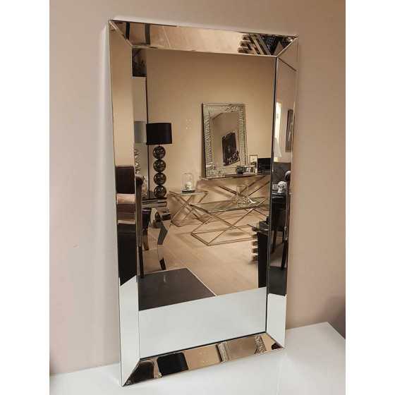 Spiegel met Spiegellijst Zilver 70x130cm | Metropolitan Luxury Stijl | Spiegel Zijkant