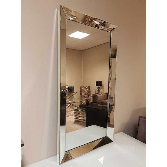 Spiegel met Spiegellijst Zilver 70x130cm | Metropolitan Luxury Stijl | Spiegel Zijkant UITVERKOCHT