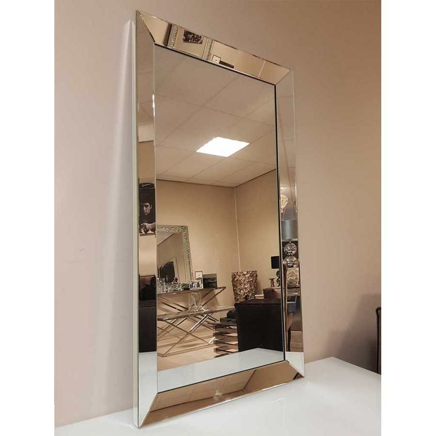 Spiegel met Spiegellijst Zilver 70x130cm | Metropolitan Luxury Stijl | Spiegel Zijkant