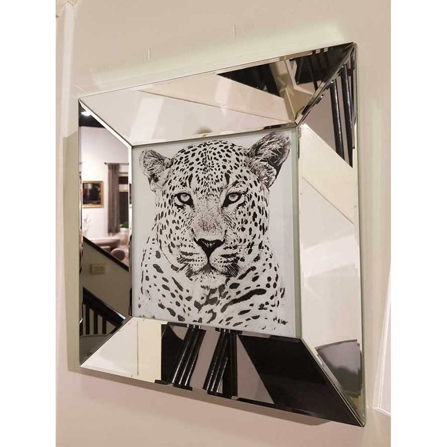 Fotolijst met Spiegellijst en Spiegel Zijkant Zilver 40x40cm | Panter | Metropolitan Luxury Stijl
