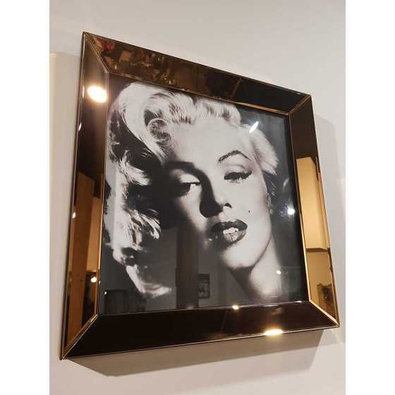 Fotolijst met Spiegellijst en Spiegel Zijkant Brons 50x50cm | Marilyn Monroe | Metropolitan Luxury Stijl
