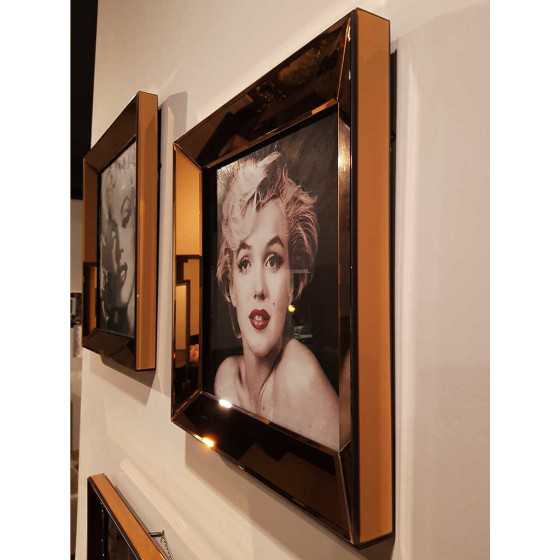 Fotolijst met Spiegellijst en Spiegel Zijkant Brons 40x40cm | Marilyn Monroe | Metropolitan Luxury Stijl
