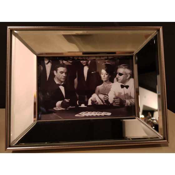 Fotolijst met Spiegellijst Zilver 15x10cm | James Bond Sean Connery | Metropolitan Luxury Stijl