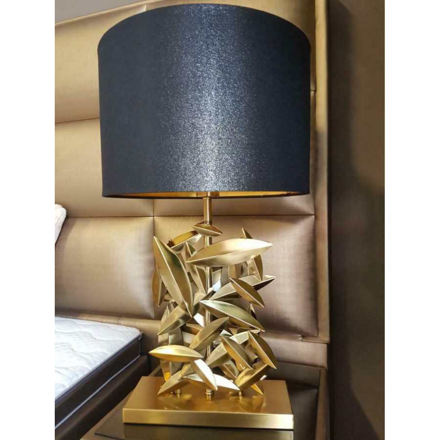 opraken Oxide Beïnvloeden Tafellamp met gouden voet inclusief kap 70cm