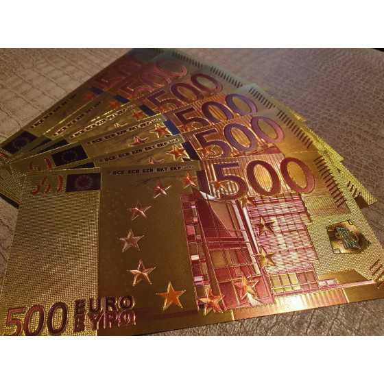 500 euro biljet goud 16x8cm UITVERKOCHT