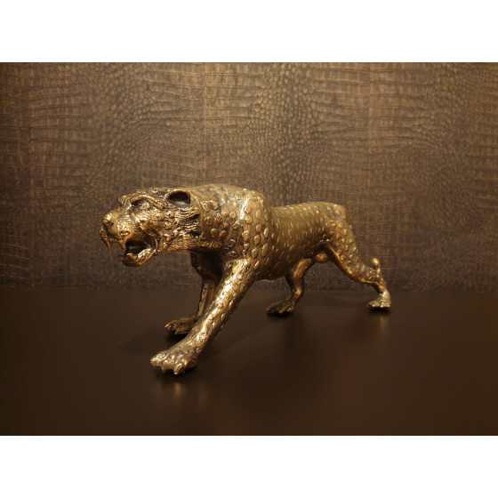 UITVERKOCHT! Gouden Jaguar beeld massief 45 cm