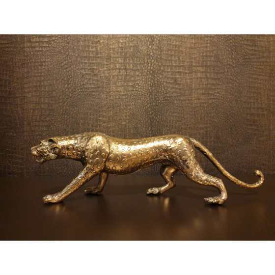 Gouden Jaguar beeld massief 45 cm