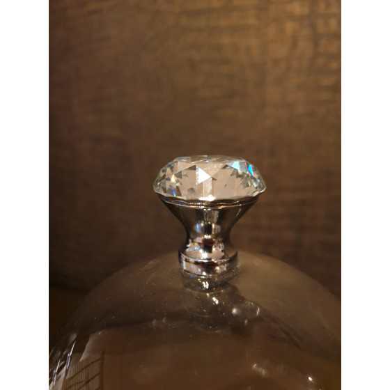 Glazen stolp met diamant 20cm