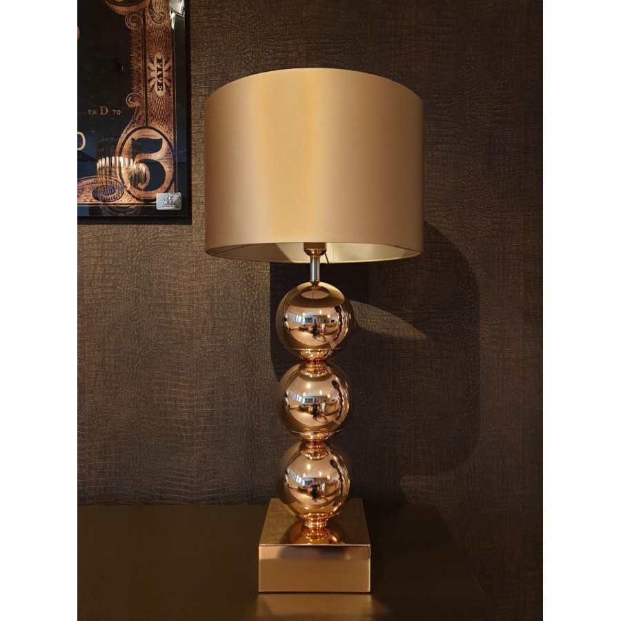 ethisch bloemblad Huichelaar Bollenlamp Goud 3 Bol 83 cm |Luxe Tafellamp|Dressoirlamp