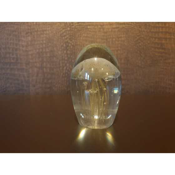 Gouden kwal in glas 11 cm