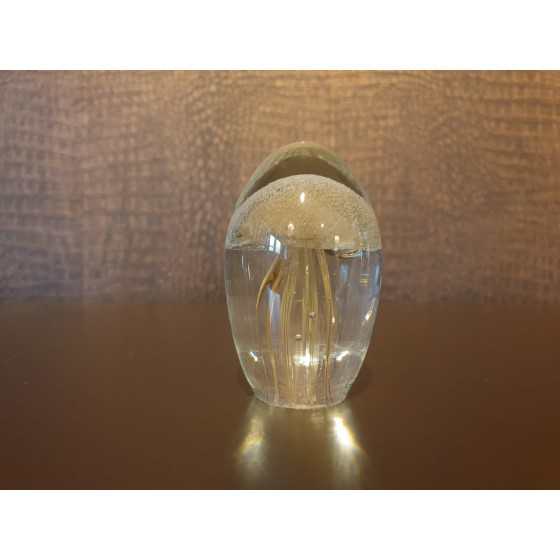 Gouden kwal in glas 9 cm